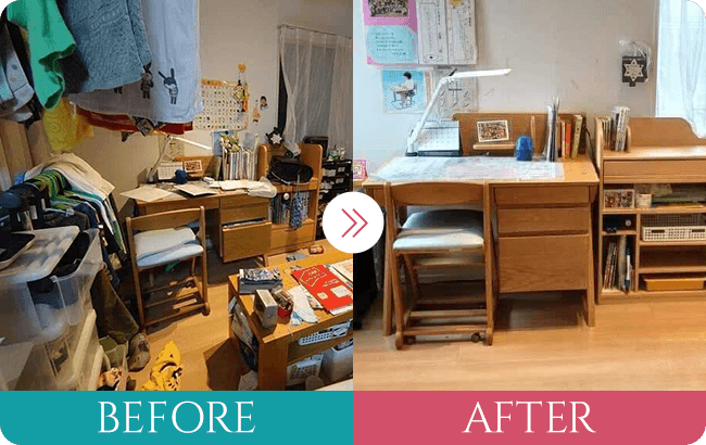 服や本が散らばっていたのがスッキリ